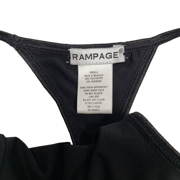 NEW Rampage Black Thong Underwear Feather Tie On Detail Women's Size Small - Picture 6 of 8